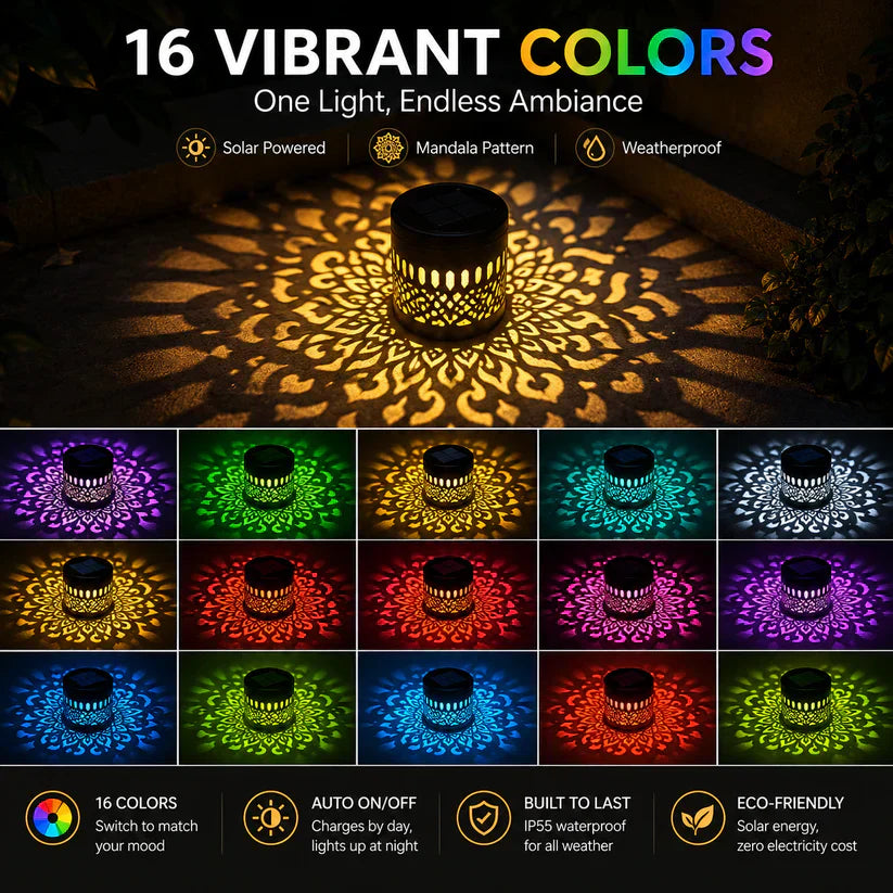 🏡Solar Mandala Projector Outdoor Lights